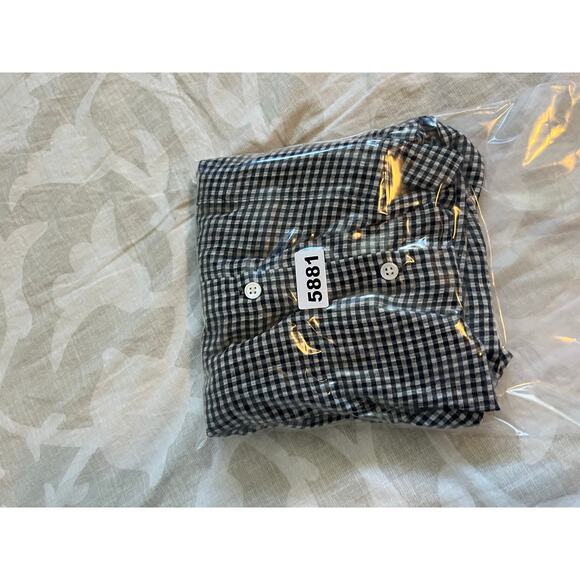 Jenni kayne black and white checked plaid cotton button up women’s medium - Picture 7 of 8